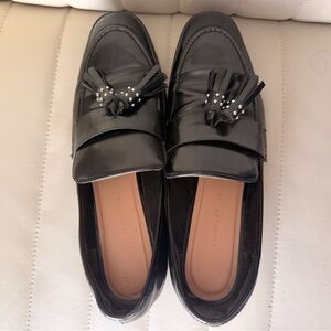 Zara Black Chunky Tassel Loafers